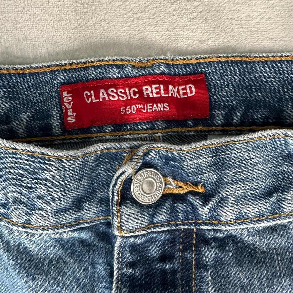 Levi's 550 Denim Jeans Women's Size 12 Mis L Relaxed Fit Tapered Leg High Rise - Picture 2 of 13